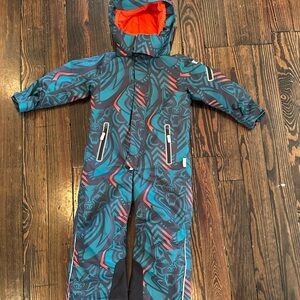 Reima Reach - Kids' ReimaTec Waterproof Ski Snowsuit wolf print